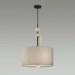 Подвесной светильник Odeon Light Bagel 5410/3 черный матов./серый/металл/полирезин/ткань E14 3*40W (220V, на проводе, круглые)