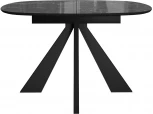 Стол DikLine SFK110 стекло черное мрамор глянец,подстолье черное,опоры черные (2 уп.)
