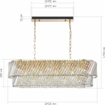 Подвесная люстра ST Luce Ritz SL6138.303.14 латунь/прозрачный E14 14*40W (220V, на цепи)