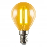 Лампа светодиодная, форма «шар», золотистая колба Uniel Vintage LED-G45-5W/GOLDEN/E14 GLV21GO