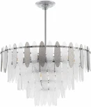 Подвесная люстра хрустальная на штанге Arte Milano Sorrento-1309 371309/9/300/580 CR (220V)