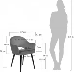 Стул Bradex Home Bruno светло-серый, искусственный мех (RF 0659)