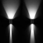 Светильник уличный настенный LGD-WALL-VARIO-S104x129-2x6W Warm2700 (GR, 1-80 deg) (Arlight, IP54 Металл) 052704 (LED, 220V)