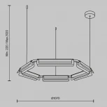Подвесной светильник Maytoni Flat MOD296PL-L60BS3K (LED, 220V, на тросе)