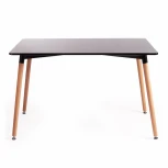 Стол JOHN (mod. T1001) Black (черный)/ Natural (натуральный) (МДФ/дерево)