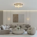 Потолочная люстра Wi-Fi Bogate's Iceberg 381/10 (220V, управление смартфоном, голосовое управление, умный дом - Minimir Home, Алиса, Маруся, Салют, круглые)