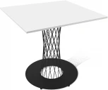 Стол SHT-TU3-1/80/80 ЛДСП белый черный/белый Sheffilton SHT-TU3-1 9820654101