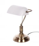 Офисная настольная лампа Lumina Deco Banker LDT 305 WT (220V, выключатель, под старину)