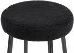 Барный стул Woodville Plato black fabric 15420