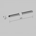 Профиль 3м накладной черный Maytoni Elasity IP O-TR001-P-B3M