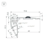 Профиль STEP-FRONT-2000 ANOD (Алюминий) 023866 Arlight STEP