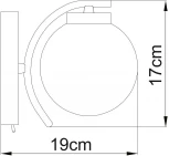 Бра Arte Lamp Cloud A8170AP-1SS (220V, выключатель, шар)