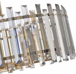 Подвесная люстра хрустальная на штанге Arte Milano Sorrento-5209 375209/6/350/490 GD (220V)