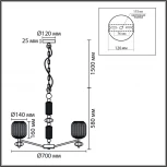 Подвесная люстра Lumion Alegra 8334/6 бронза/белый, металл/керамика/стекло E27 6*40W 220V (на цепи)