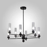 Подвесная люстра на штанге AM Group INDIGO INDIGO SP8 PEARL BLACK (220V)