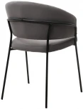 Стул JUST, цвет Velutto 32 Антрацитовый, велюр / черный каркас М-City