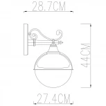 Настенный фонарь уличный Arte Lamp Monaco A1492AL-1BK