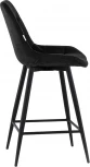 Стул полубарный Флекс с поворотным механизмом  велюр черный Stool Group арт.УТ000040030