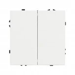 Механизм выключателя двухклавишный проходной SWT-NOBE-MKP2-SFPL-WH (230V, 10A) (Arlight) 054242