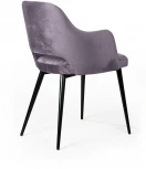 Стул William с подлокотниками ромб, бархат серый 27/ черный конус Top Concept custom 74970