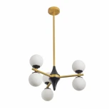 Потолочная люстра на штанге Arte Milano 271580/6 BK/GD (220V, шарики)