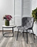 Стул MILAN 505-35 Серый, без пальчиковый" / черный каркас М-City"