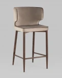Стул полубарный Stool Group Матео с кантом велюр шампань ножки дерево УТ000035021
