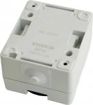 Розетка с заземлением и защитной крышкой (серый,графит) Stekker Велена 32755