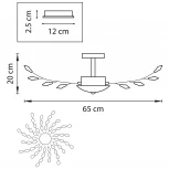 Потолочная люстра Lightstar Isabelle 791184 (220V, лепестки, ветки)