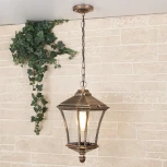 Уличный светильник подвесной Elektrostandard Virgo черное золото GLXT-1450H