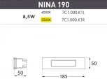 Встраиваемый светильник уличный Fumagalli Nina 7C1.000.000.BYK1L (220V, IP55)