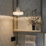 Подвесной светильник Stone Pendant White ImperiumLoft Marble01 (101775-26) (220V, на проводе, круглые)