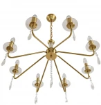 Подвесная люстра Lumion Suana 8319/8 шампань/прозрачный, металл/хрусталь E14 8*40W 220V (на цепи, подсвечник, свеча)