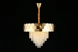 Подвесная люстра Dzhoell APL.823.03.12 (220V, хрусталь, подвески, на цепи)
