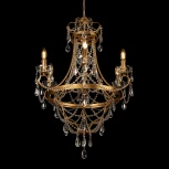 Подвесная люстра со стеклянными подвесками в форме подсвечника Loft It Foil 10430/6 (220V, на цепи, подсвечник, свеча)