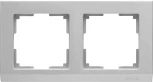 Рамка на 2 поста (серебряный) W0021806 (a050924)