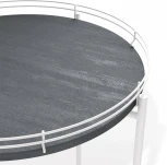 Столик журнальный Sheffilton SHT-CT20 каменный уголь/белый муар от фабрики Sheffilton