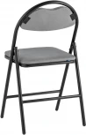 Стул складной Hagen велюр серый каркас черный УТ000036892