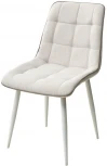 Стул CHIC HE622-01/ HE622-05 топленое молоко, ткань/ белый каркас