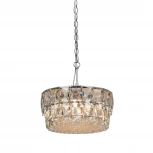 Подвесная люстра Vitaluce V5350-9/5 (220V, хрусталь, на цепи, круглые)