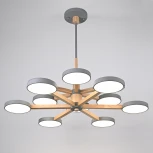 Потолочная люстра Wi-Fi на штанге Turna Dbl L12 Gray By ImperiumLoft Turna-Dbl01 (LED, 220V, голосовое управление)