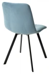 Стул CHILLI-Q SQUARE бирюзовый #H52, велюр / черный каркас, 4 шт./1 к