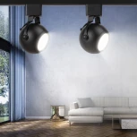 Трековый светильник ЭРА TR35-GU10 BK (220V, шар)