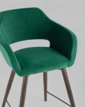 Стул полубарный Stool Group Саймон велюр тёмно-зелёный УТ000025172