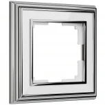 Рамка на 1 пост (хром/белый) W0011331 (a051210)