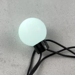 Гирлянда «Шарики» 5м белая 220В, 20 LED, провод черный каучук, IP65 Laitcom HB20-1-2W