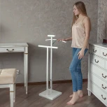 Вешалка костюмная ГАЛАНТ 340 металлик/ белый от фабрики Mebelik