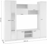 Готовые гостиные Woodville Бертелена дуб крафт серый / антрацит