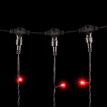 Гирлянда Занавес 2 x 3 м Красный 220В, 600 LED, Провод Черный ПВХ, IP54