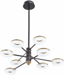 Потолочная люстра светодиодная на штанге Arte Milano Ferrara-72999 276699/8 BK/GD (220V)